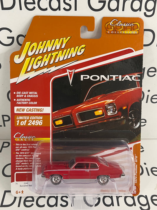 JOHNNY LIGHTNING 1974 Pontiac GTO Buccaneer Red 1:64 Diecast