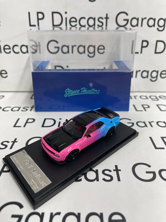 STANCE HUNTERS 2023 Dodge Challenger SRT Hellcat Pink/Blue 1:64 Diecast