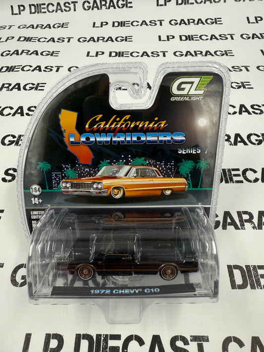 GREENLIGHT 1972 Chevy C10 Black Gold 1:64 Diecast California Lowriders