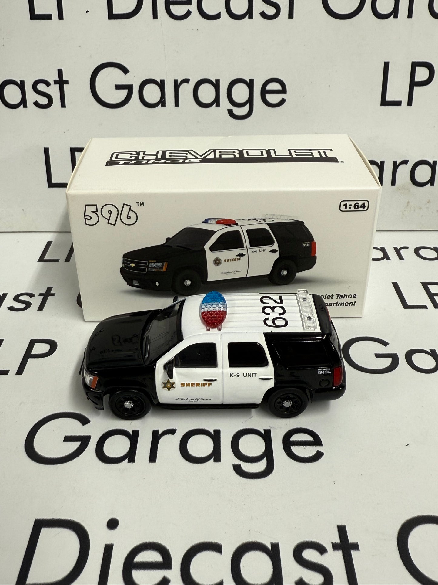 596 Model Chevrolet Tahoe LAPD Sheriff Police 1:64 Diecast