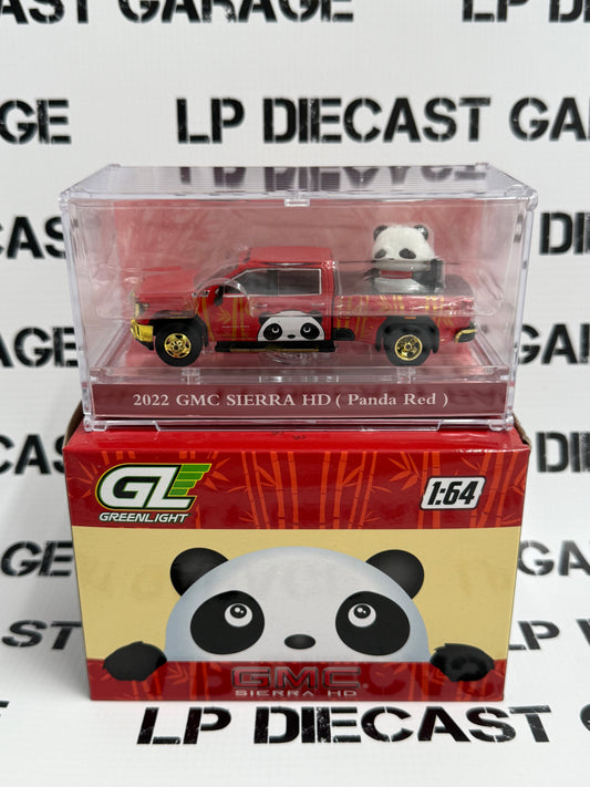GREENLIGHT 2022 GMC Sierra 3500HD Beijing Panda Red 1:64 Diecast 2025 Expo