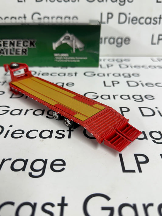 GREENLIGHT Red Gooseneck Deckover Trailer Includes Hitch 1:64 Diecast