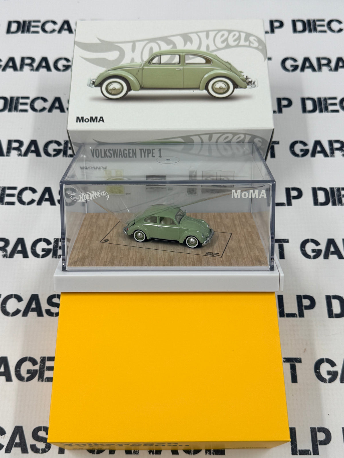 HOT WHEELS Volkswagen Type 1 Beetle MoMa Green Bug 1:64 Diecast Collectors