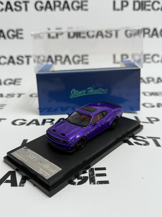 STANCE HUNTERS 2023 Dodge Challenger SRT Hellcat Plum Crazy Purple 1:64 Diecast
