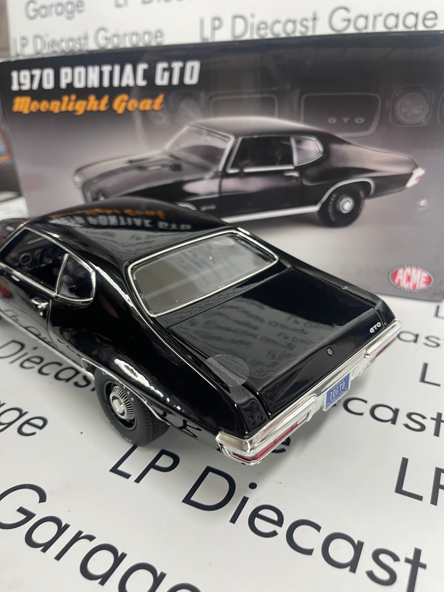 ACME 1970 Pontiac GTO Moonlight Black Goat 1:18 Diecast A1801218