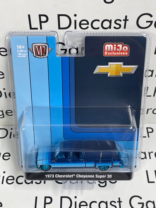 CHASE M2 1973 Chevrolet Cheyenne Super 30 Blue 1:64 Diecast Mijo