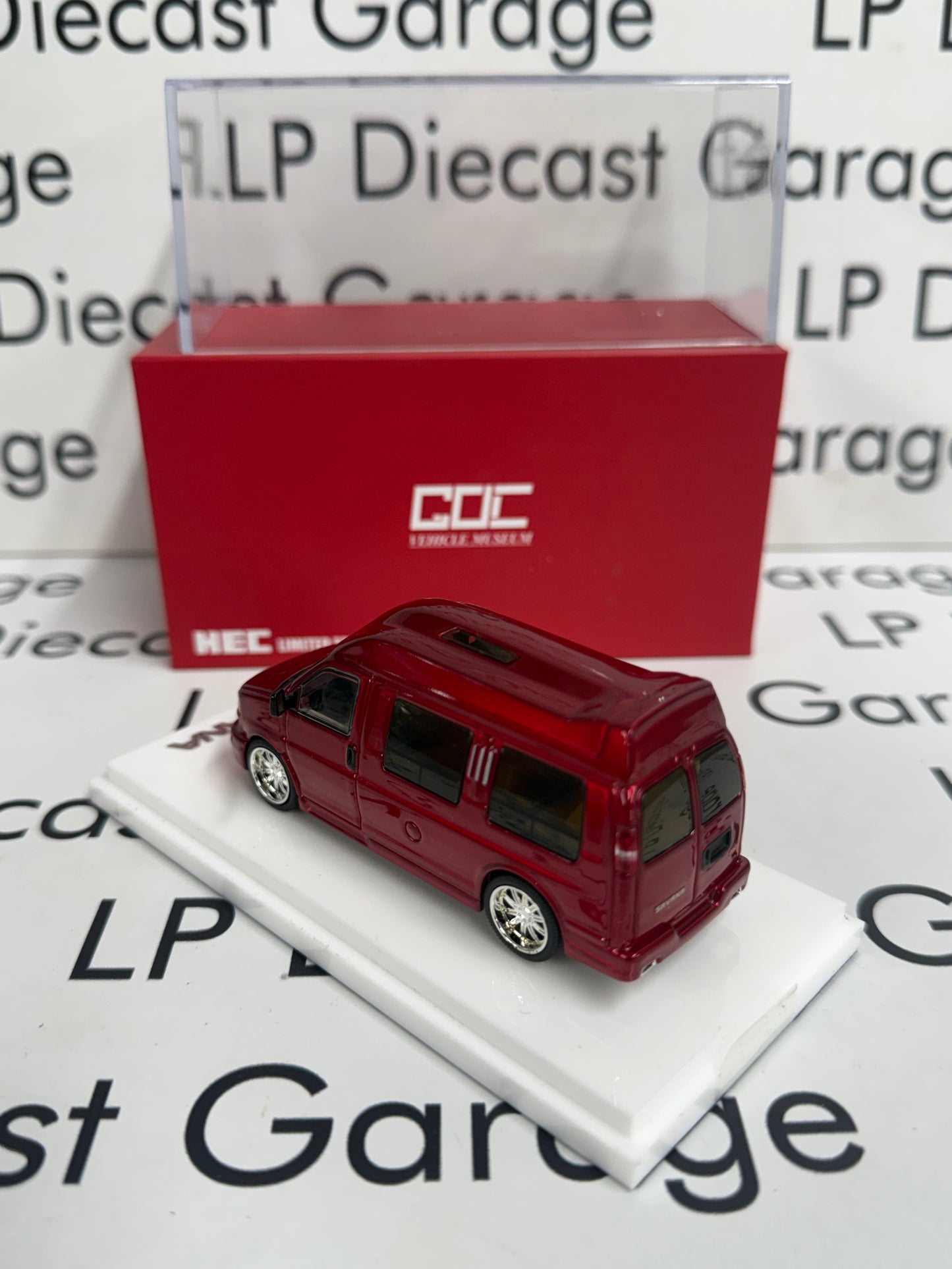 GOC GMC Savana RV Van Red Limited Edition 1:64 Diecast HEC Exclusive