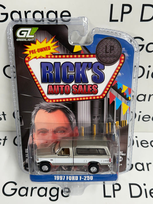 GREENLIGHT 1997 Ford F-250 Gold w/ Bed Cap LP Exclusive 1:64 Diecast Ricks Auto Sales