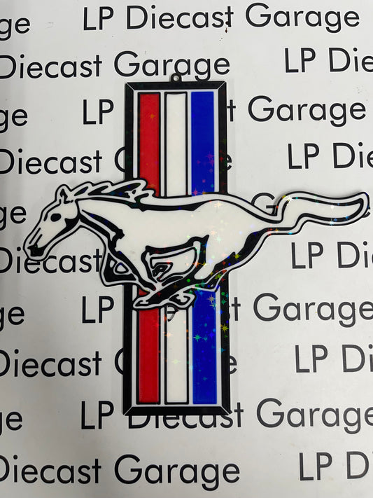 3D Printed Customs 9" Running Horse Mustang Flat Sign NOT Diecast