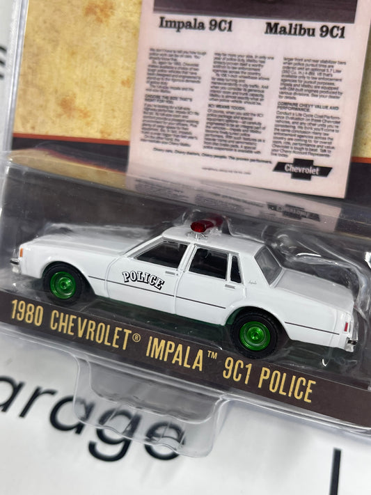 CHASE GREENLIGHT 1980 Chevrolet Impala 9C1 Police 1:64 Diecast Vintage Ad Cars