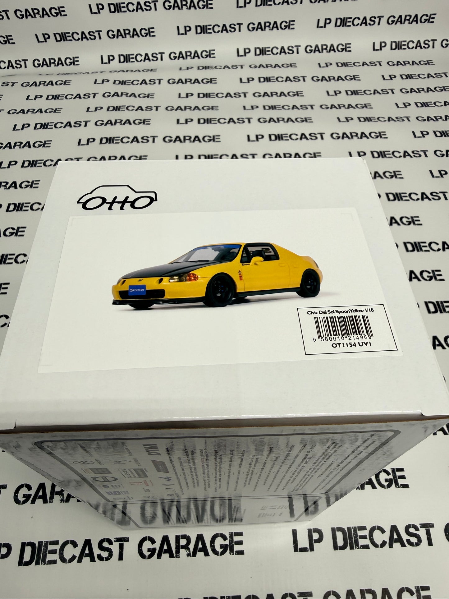 OTTO MOBILE Honda Del Sol Spoon Yellow 1:18 Scale Resin Model OT1154