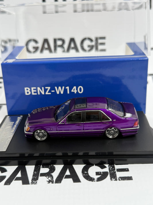 STREET WEAPON Mercedes-Benz W140 Purple 1:64 Diecast Ghost Player