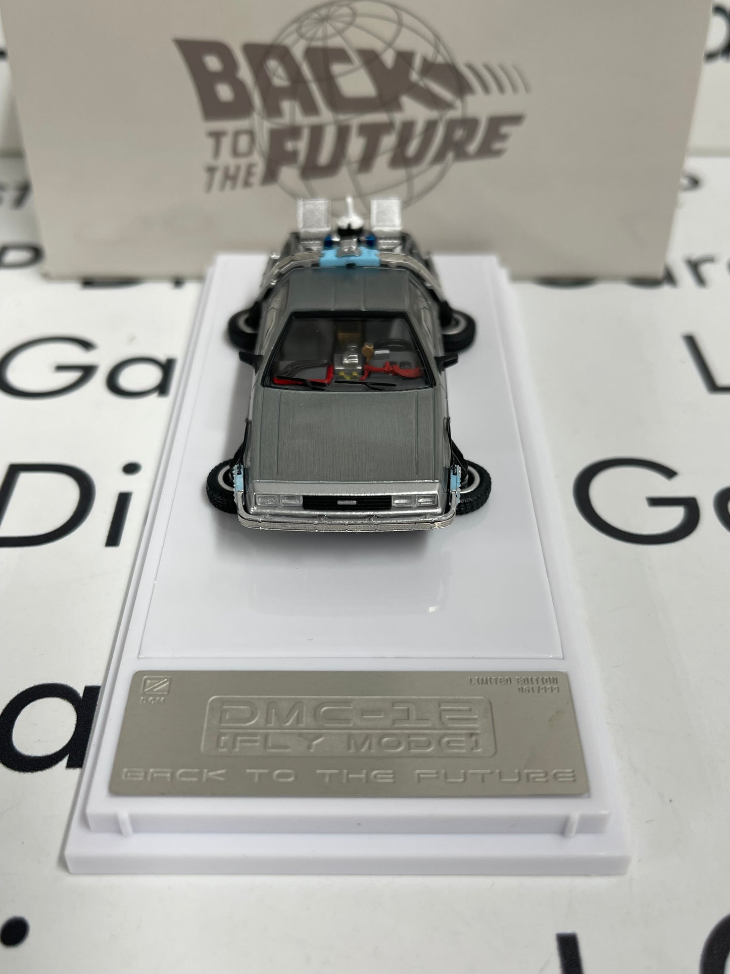 DCM Back to the Future DeLorean Time Machine w/ Extra Parts 1:64 Diecast Ghost Player