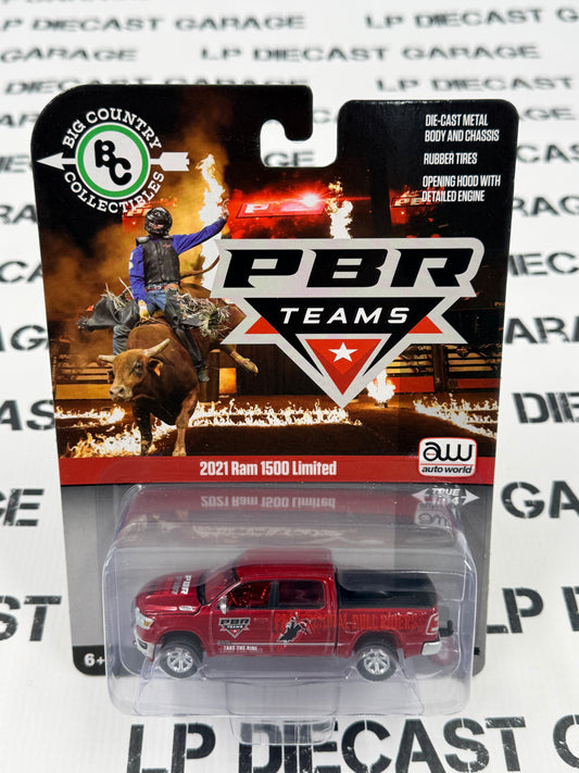 ULTRA RED CHASE AUTO WORLD 2021 Ram 1500 Limited PBR Rodeo 1:64 Diecast Big Country