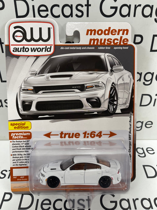 AUTO WORLD 2021 Dodge Charger SRT Hellcat Redeye White Knuckle 1:64 Diecast Modern Muscle