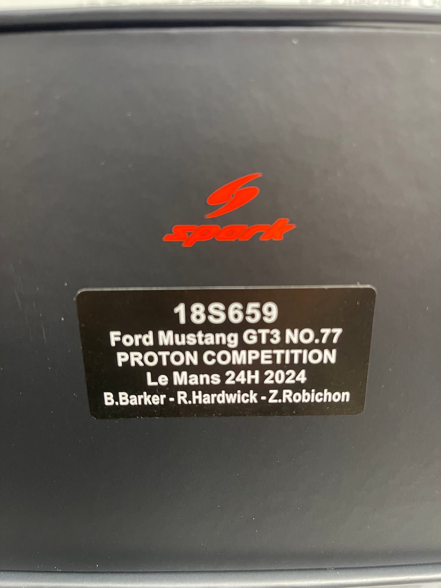 SPARK Models Ford Mustang GT3 #77 Proton 1:18 Resin Model Le Mans 2024 Blue