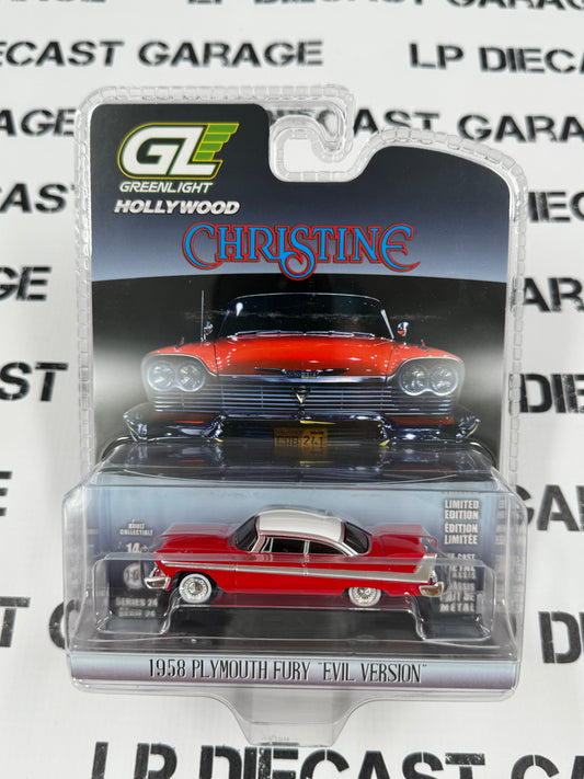 GREENLIGHT 1958 Plymouth Fury Christine Evil Version 1:64 Diecast Hollywood