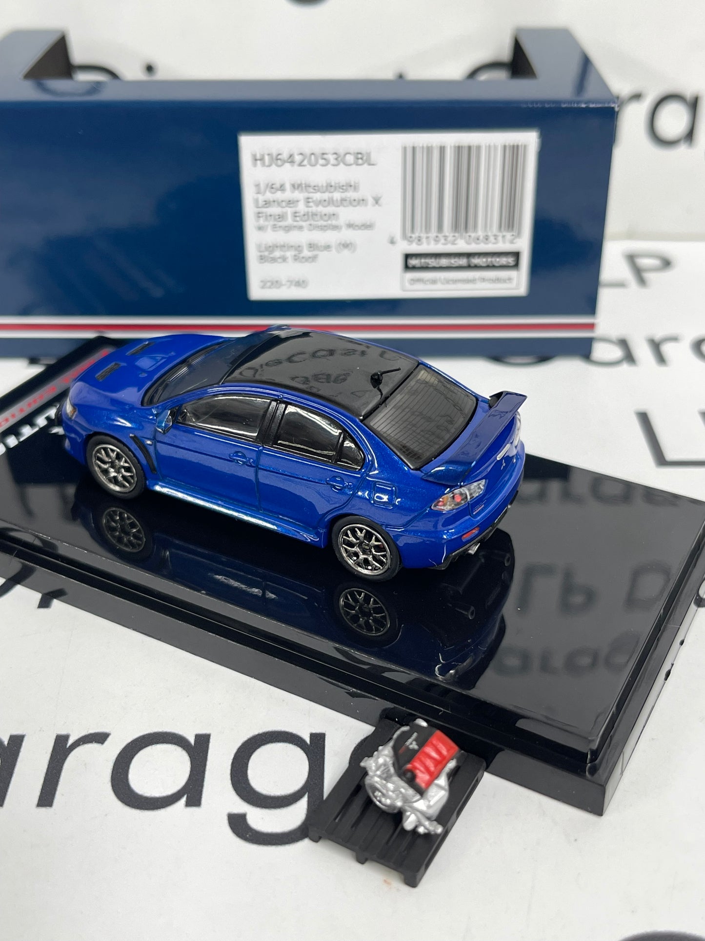 HOBBY JAPAN 2015 Mitsubishi Lancer Evolution Blue 1:64 Diecast Final Edition