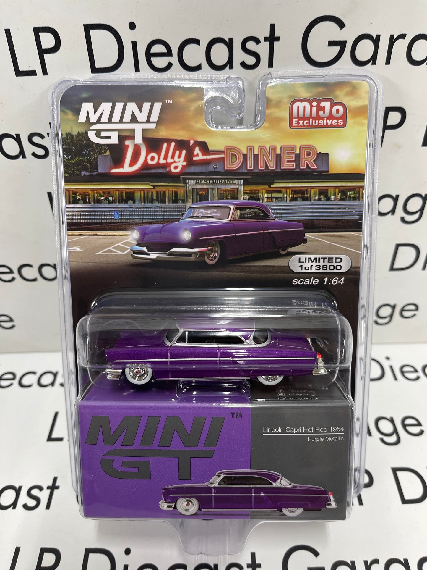 MINI GT 1954 Lincoln Capri Hot Rod Purple Metallic MiJo 1:64 Diecast