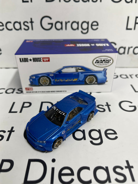MINI GT KAIDO HOUSE Nissan Skyline GT-R R34 V2 Blue 1:64 Diecast
