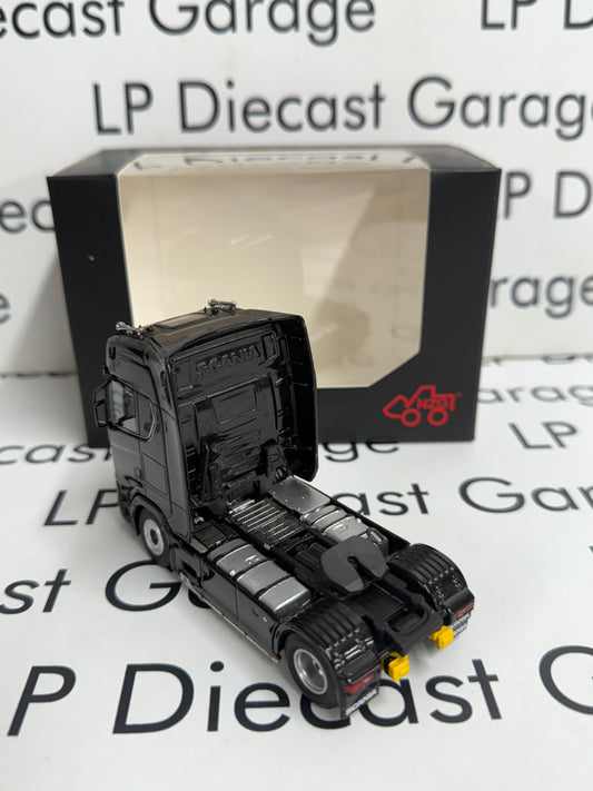 NZG Models 2017 Scania S730 Semi Truck Black 1:64 Diecast