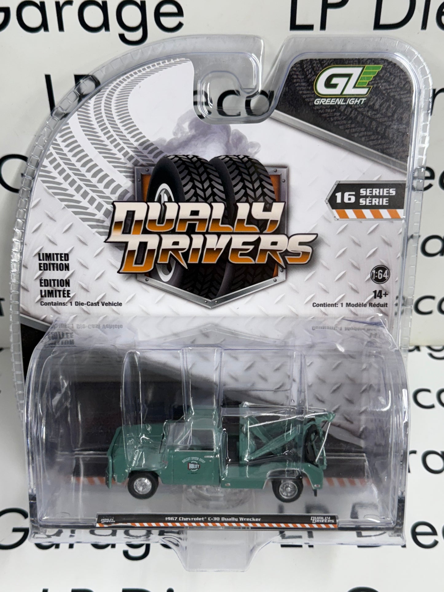 GREENLIGHT 1967 Chevrolet C-30 Wrecker Holley Speed Shop 1:64 Diecast Dually Drivers