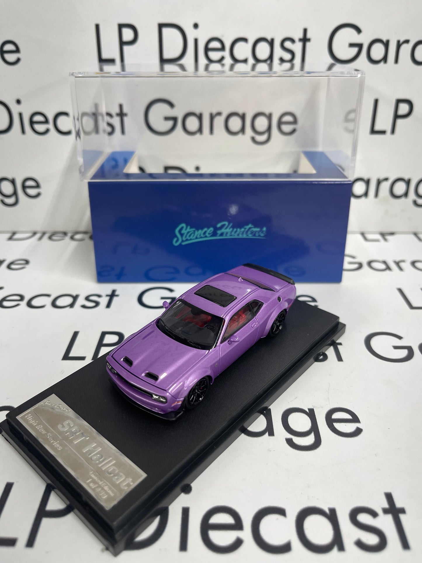 STANCE HUNTERS 2023 Dodge Challenger SRT Hellcat Purple 1:64 Diecast