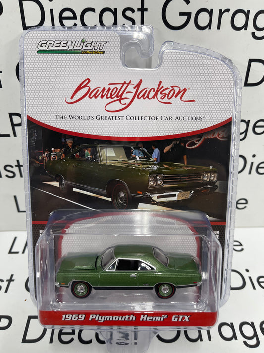 GREENLIGHT 1969 Plymouth Hemi GTX Green 1:64 Diecast Barrett Jackson