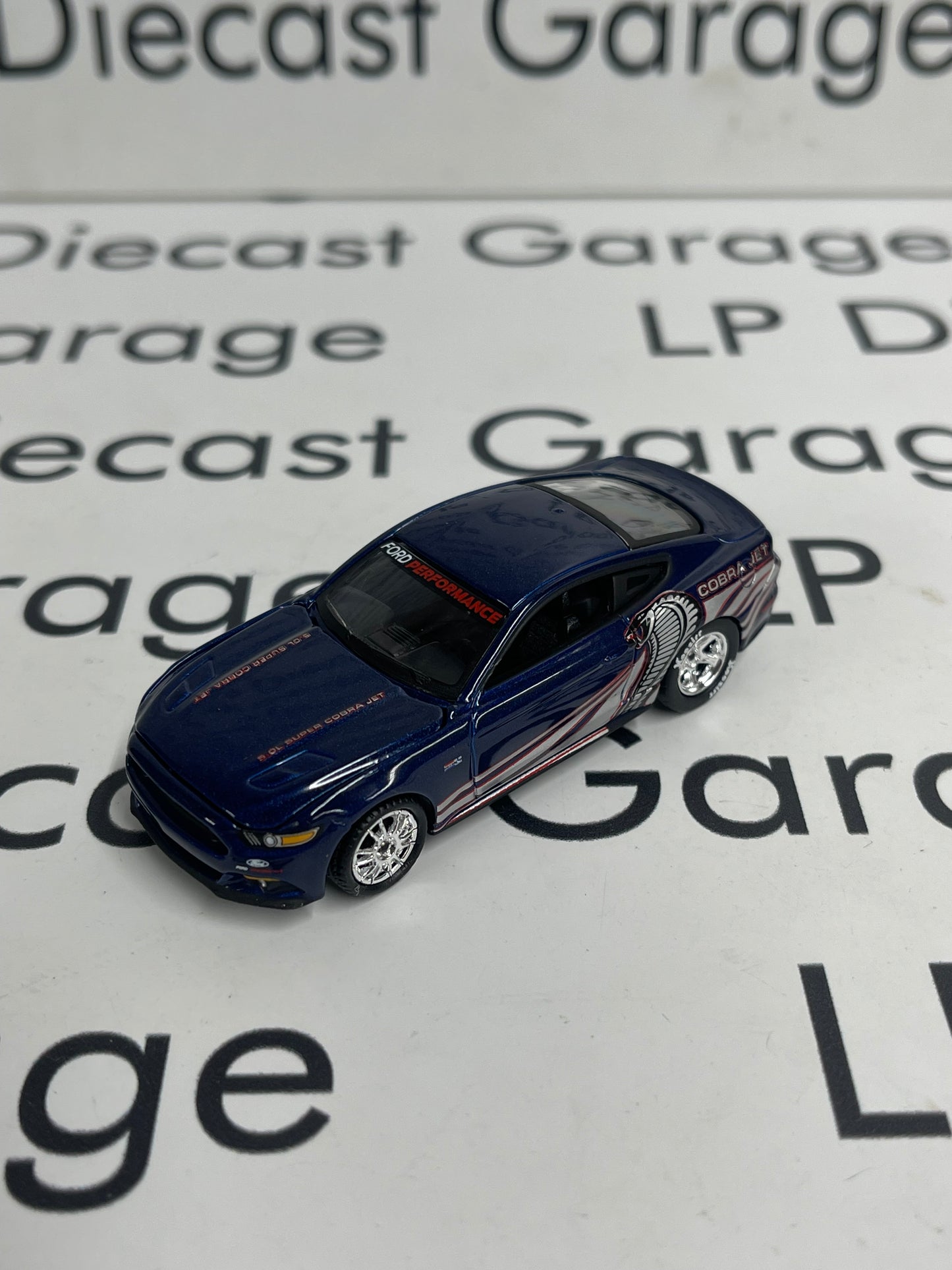 AUTO WORLD 2016 Ford Mustang Cobra Jet Blue LOOSE 1:64 Diecast