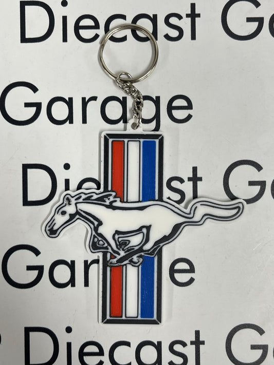 3D Printed Customs Running Horse Mustang Keychain NOT Diecast