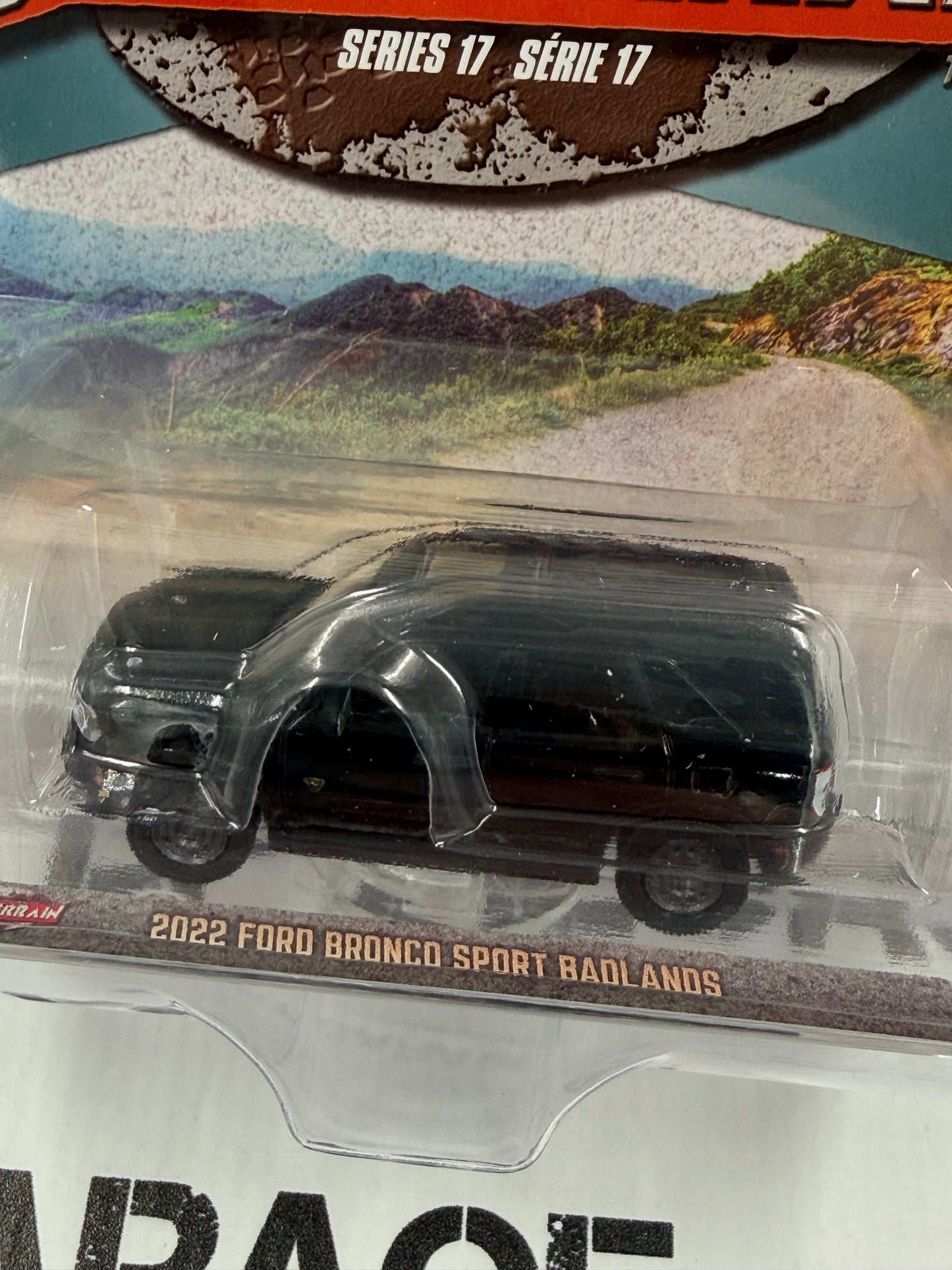 GREENLIGHT 2022 Ford Bronco Sport Badlands Black 1:64 Diecast All Terrain