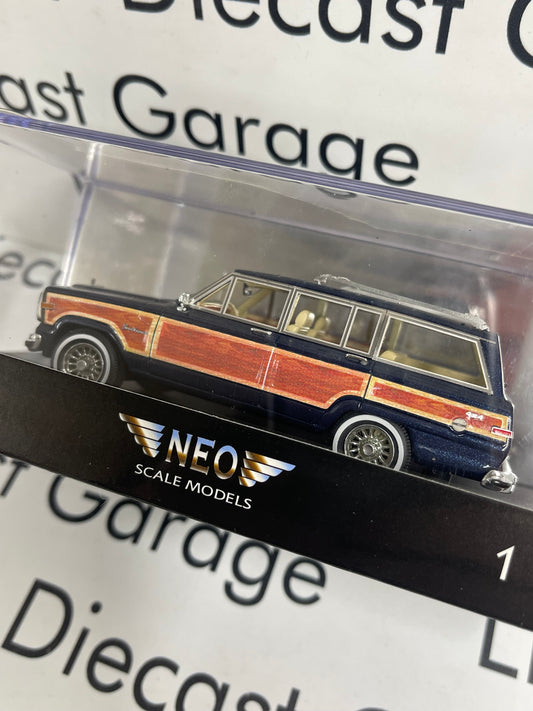 NEO SCALE MODELS Jeep Grand Wagoneer Blue Woody 1:43 Resin Model