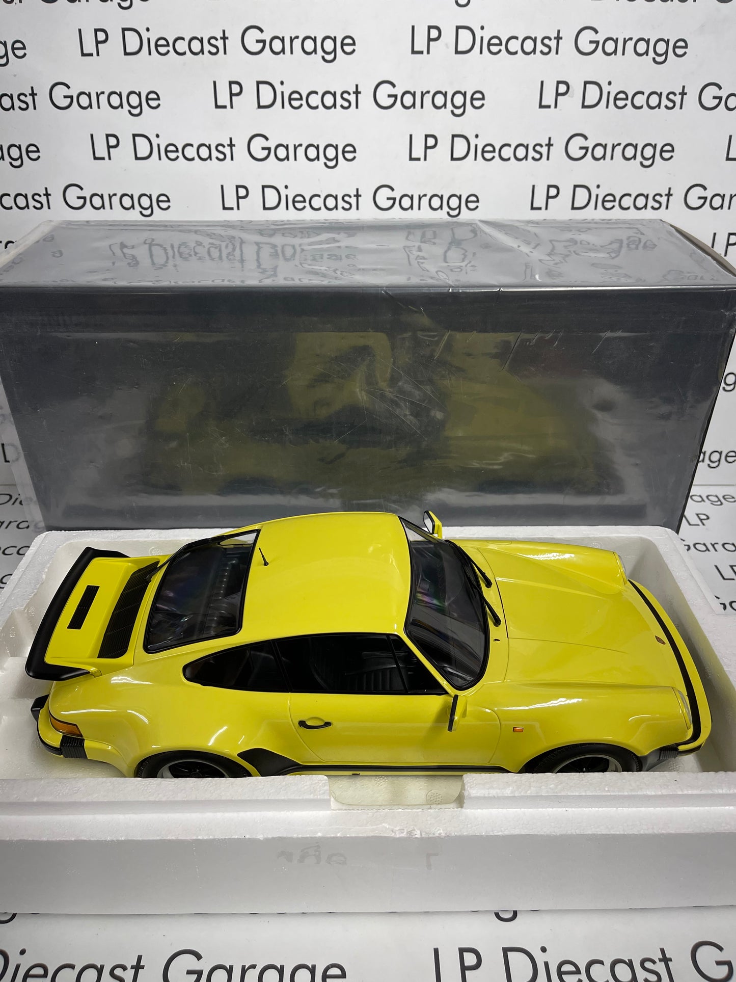 MINICHAMPS 1977 Porsche 911 Turbo Light Yellow 1:12 Scale Resin Model