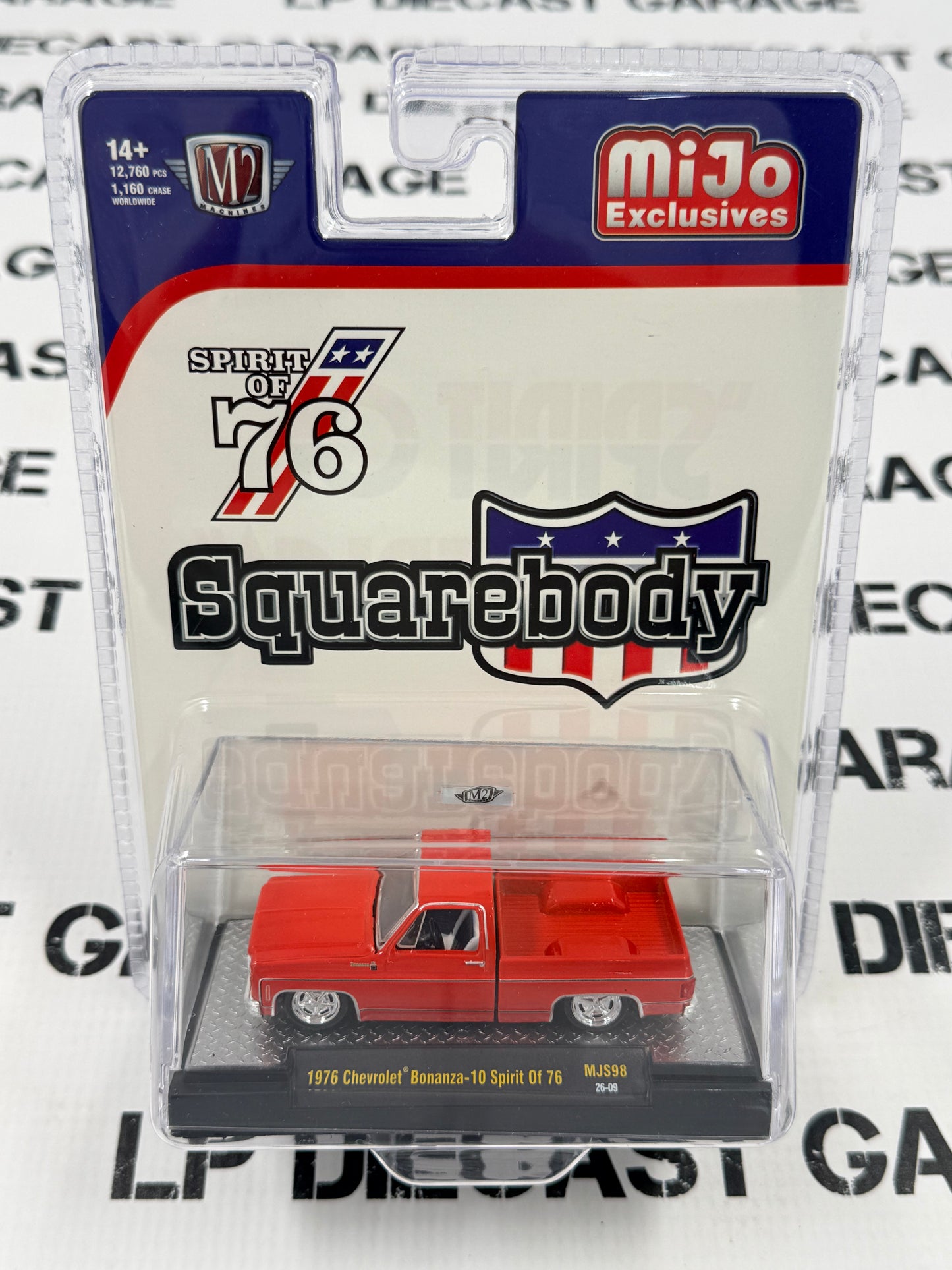 M2 1976 Chevrolet Silverado Bonanza Spirit of 76 Red 1:64 Diecast MiJo
