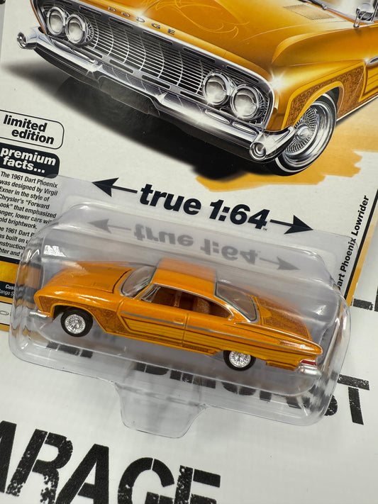 AUTO WORLD 1961 Dodge Dart Phoenix Lowrider Mango 1:64 Diecast Vintage Muscle