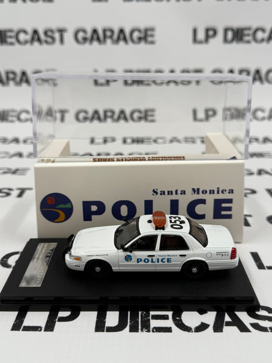 ROLLIN Ford Crown Victoria Santa Monica Police Interceptor White 1:64 Diecast