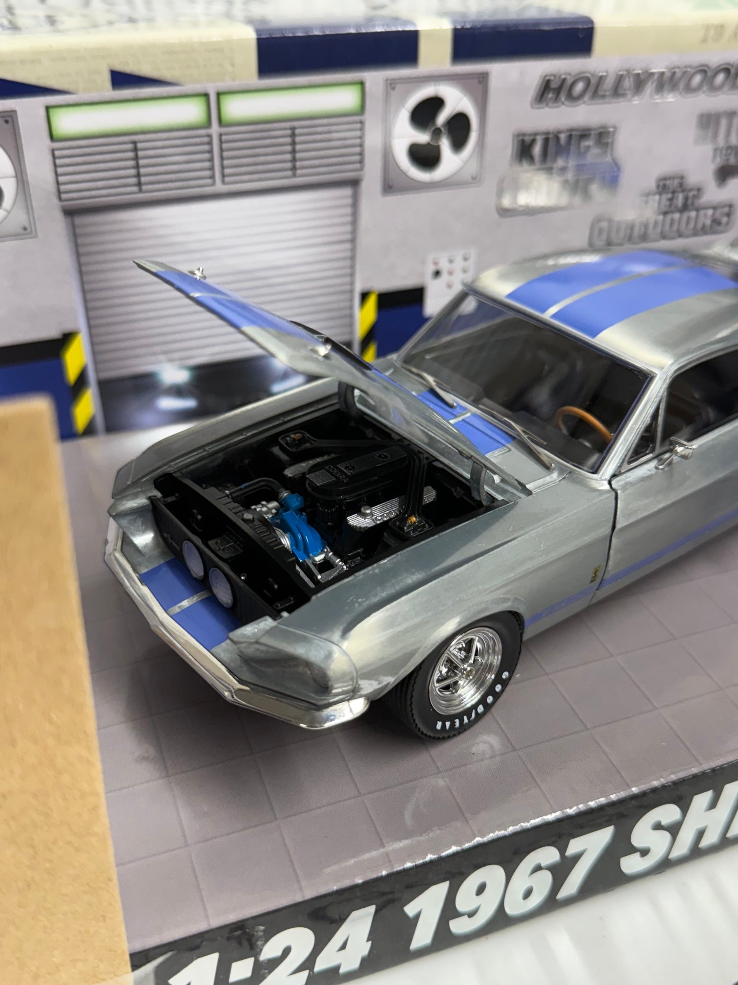 RAW GREENLIGHT 1967 Ford Mustang Shelby GT500 1:24 Diecast 2025 Expo Exclusive