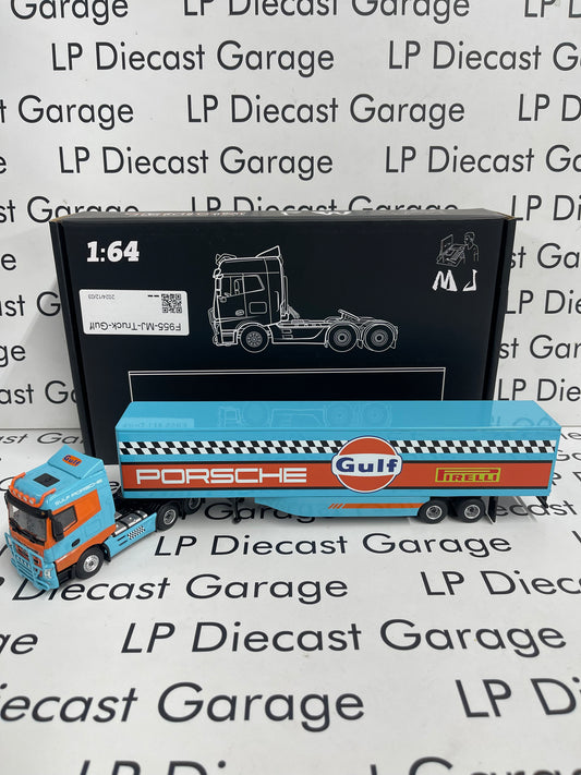 MJ Models Sany Semi Container Truck Gulf Porsche 1:64 Diecast