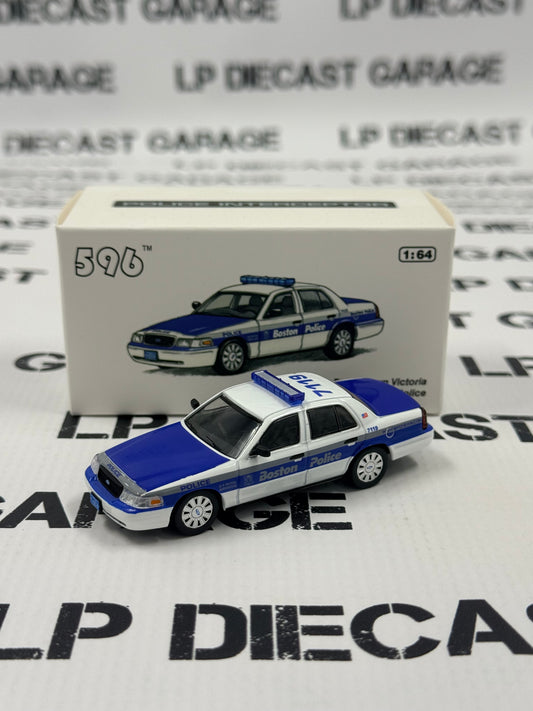 596 Model Ford Crown Victoria Boston Police 1:64 Diecast