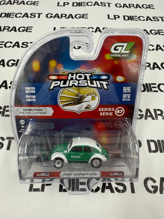 GREENLIGHT Classic Volkswagen Beetle German Polizei 1:64 Diecast Hot Pursuit