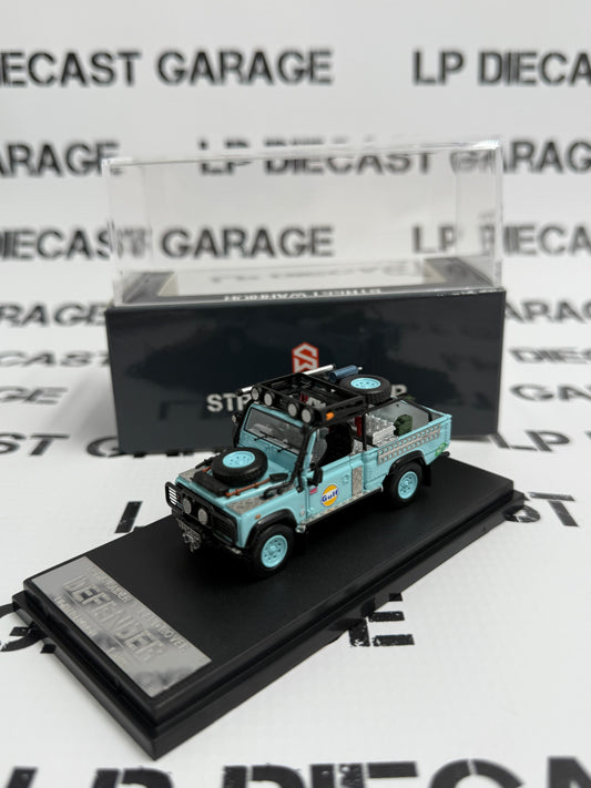 STREET WARRIOR Land Rover Defender Gulf Blue 1:64 Diecast