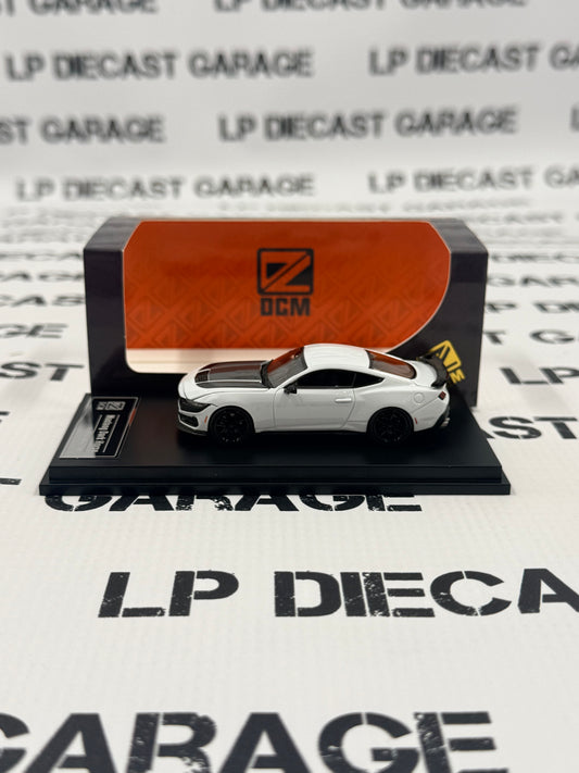 DCM Models 2024 Ford Mustang Dark Horse White 1:64 Diecast Ghost Player