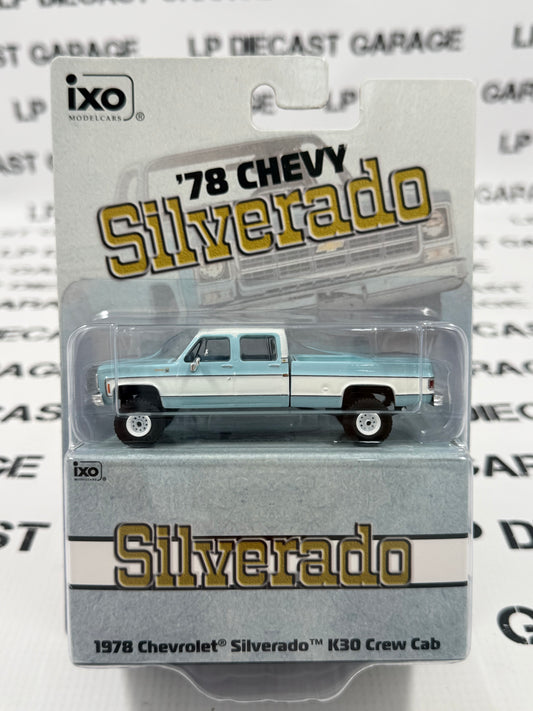 IXO Models 1978 Chevrolet Silverado K30 Light Blue White 1:64 Diecast
