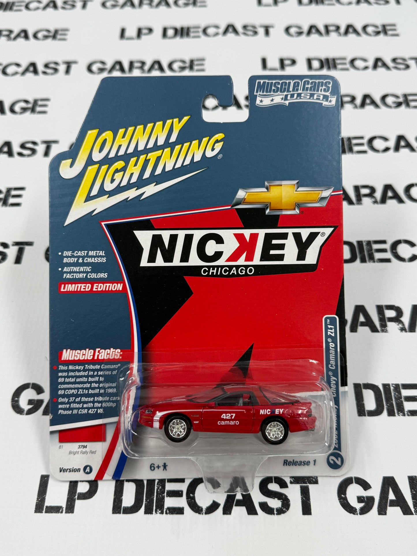 JOHNNY LIGHTNING 2002 Chevrolet Camaro ZL1 Red 1:64 Diecast Muscle Cars USA
