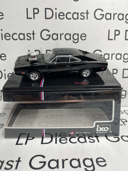 IXO Models 1970 Dodge Charger Black Pro Street 1:43 Diecast USA Model