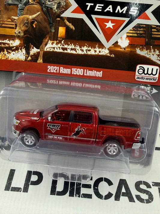 ULTRA RED CHASE AUTO WORLD 2021 Ram 1500 Limited PBR Rodeo 1:64 Diecast Big Country