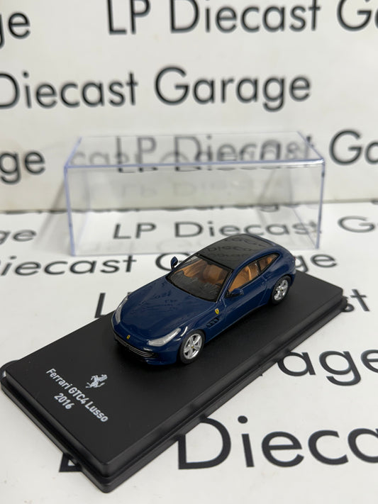 EDICOLA 2016 Ferrari GTC4 Lusso Blue 1:64 Diecast w/ Display Case