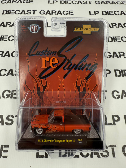 M2 1973 Chevrolet Cheyenne Super 10 Red 1:64 Diecast Custom Restyling