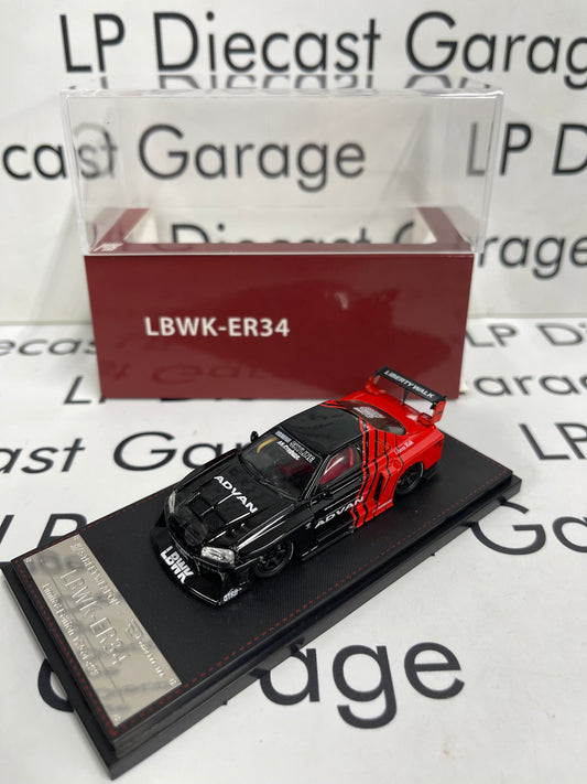STREET WEAPON Nissan Skyline LBWK-ER34 Advan 1:64 Diecast Ghost Player