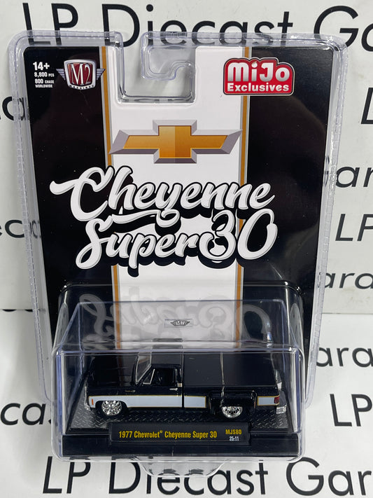 M2 1977 Chevrolet Cheyenne Super 30 Black White 1:64 Diecast MiJo